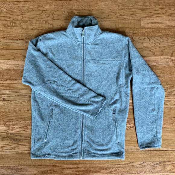 Men’s Gray Fleece Full Zip Jacket - Picture 1 of 4